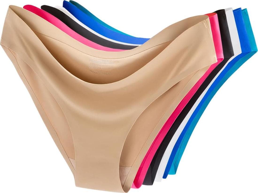 6 Pack Women’s Invisible Seamless Bikini Underwear Half Back Coverage Panties