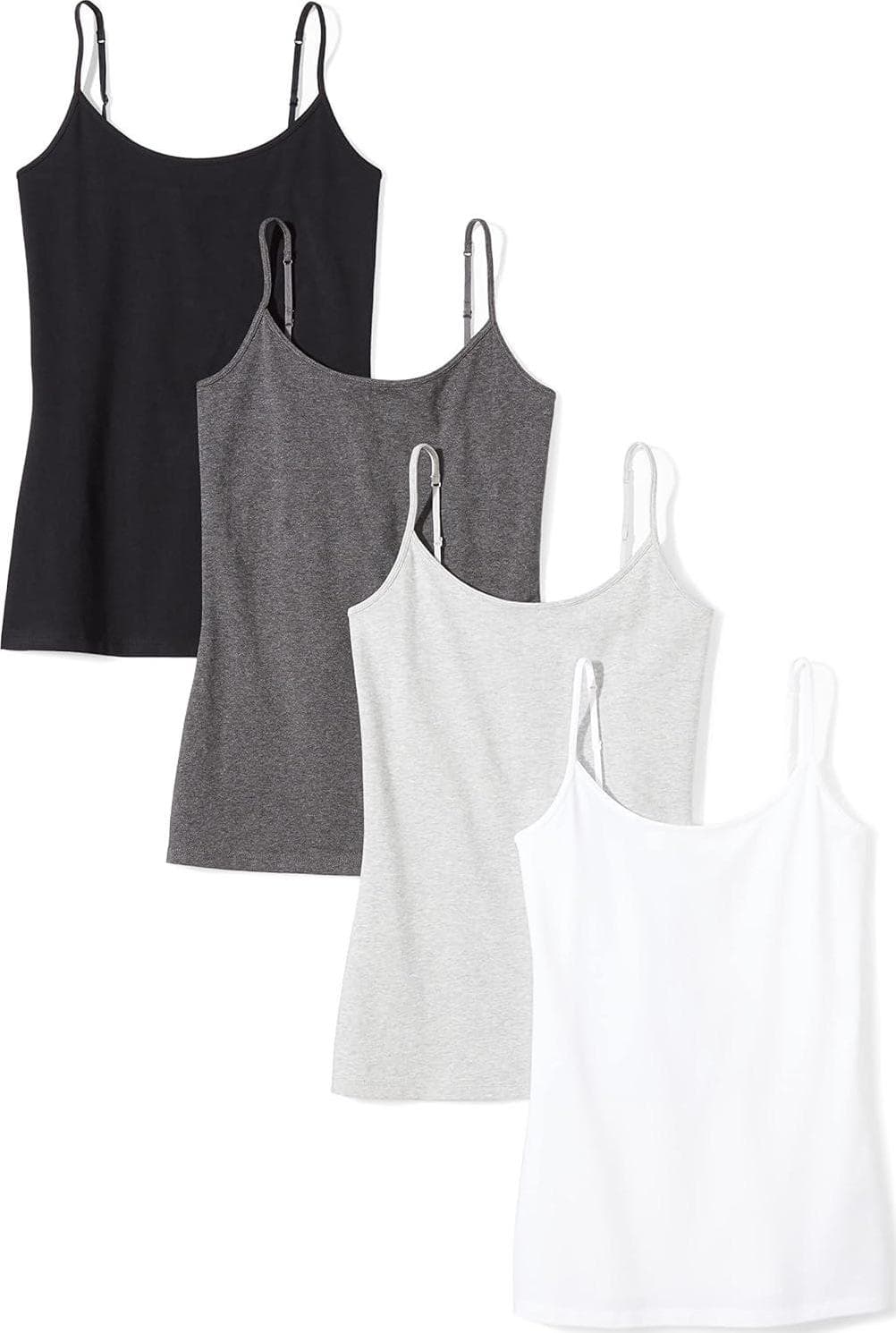 Amazon Essentials Women’s Slim-Fit Camisole, Pack of 4