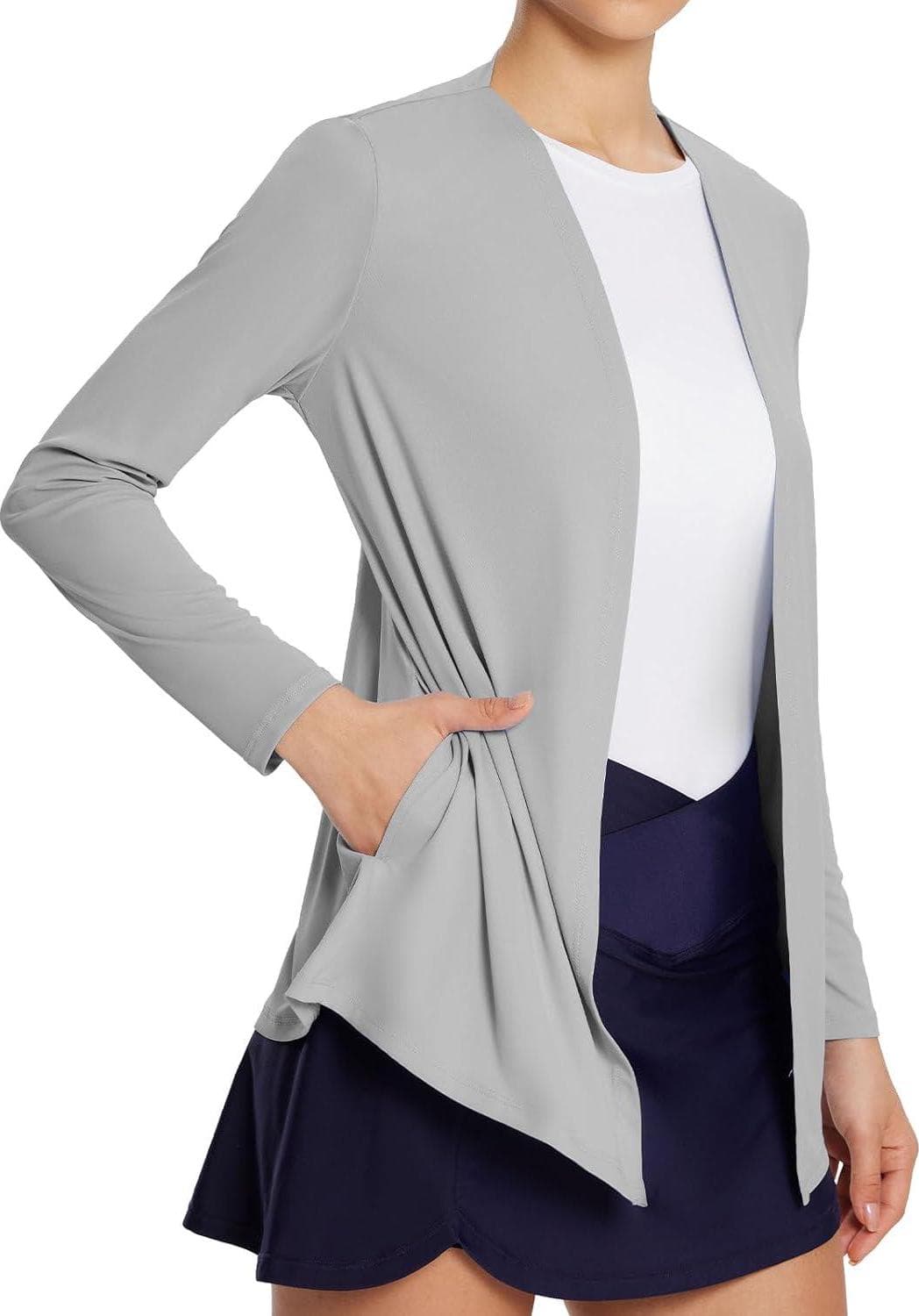 BALEAF Women’s Lightweight Cardigan with Pockets Long Sleeve Shirts Open Front Casual Loose Jackets Soft Drape