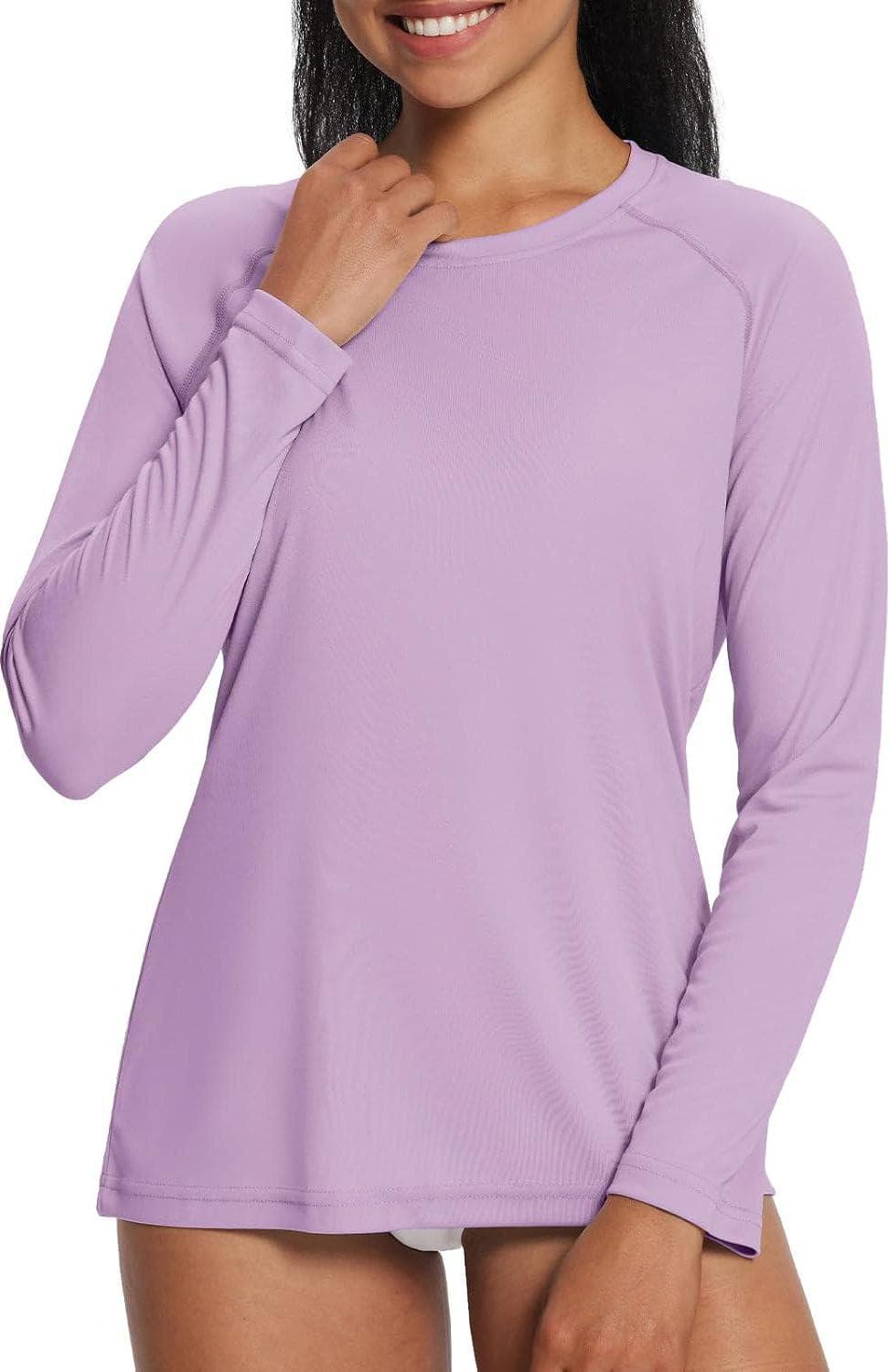 BALEAF Women’s UPF 50+ Sun Shirts Long Sleeve UV Protection Rash Guard Lightweight Quick Dry SPF Hiking Tops Outdoor