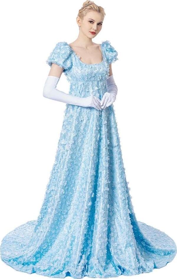 Daphne Dress Regency Dress Women’s Blue Lace Dress