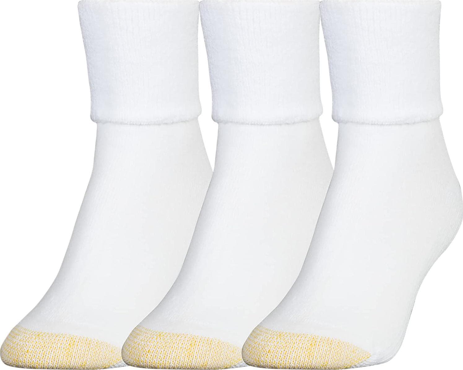 GOLDTOE Women’s Ultra Tec Terry Turncuff Socks 3 Pack