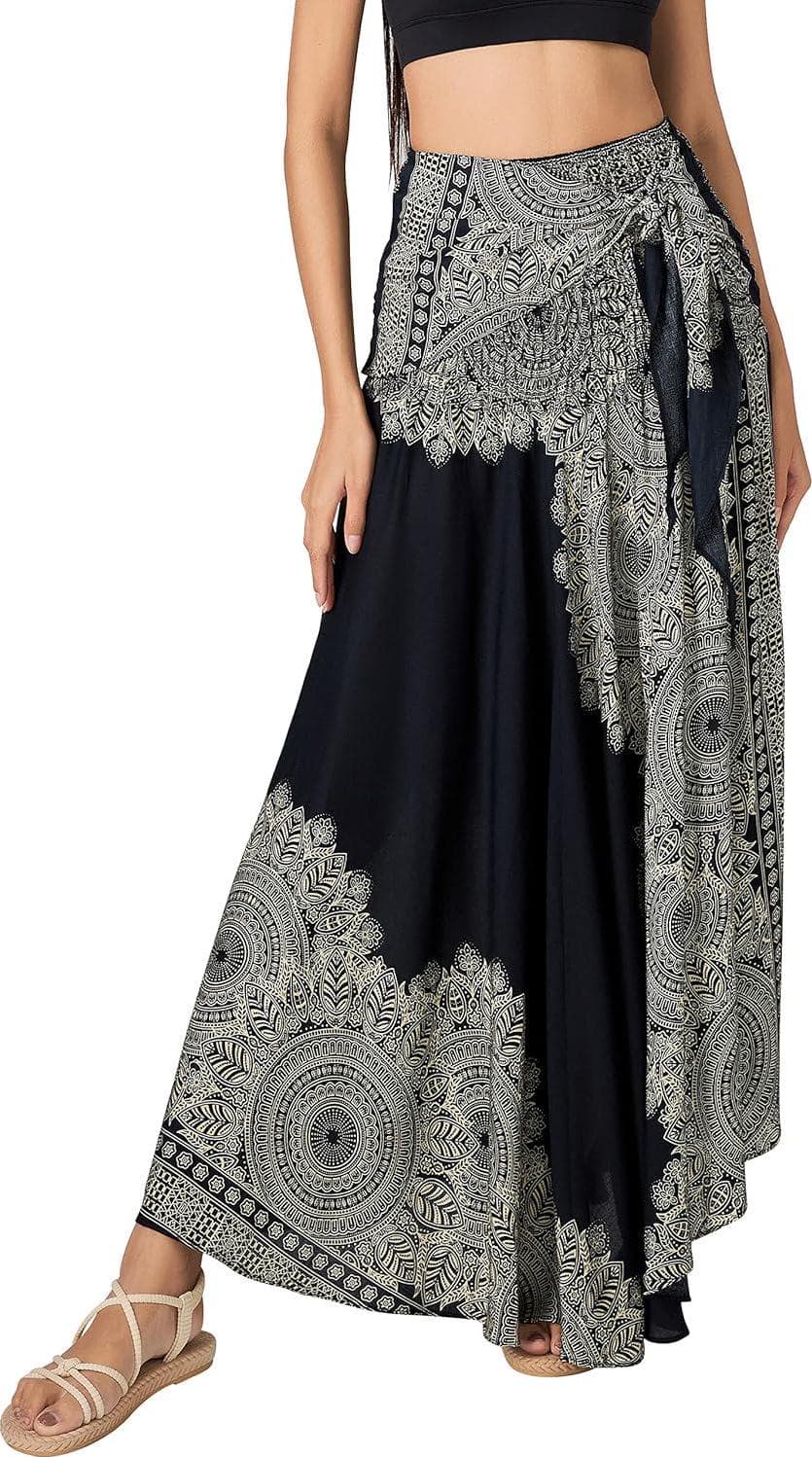 Joob Joob Long Boho Skirts for Women – Bohemian Hippie Maxi Summer Skirt