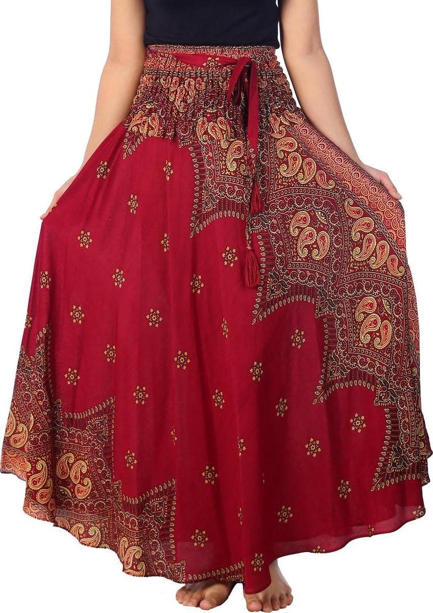Lannaclothesdesign Women’s Long Maxi Skirt Bohemian Gypsy Hippie Style Clothing Boho Skirts