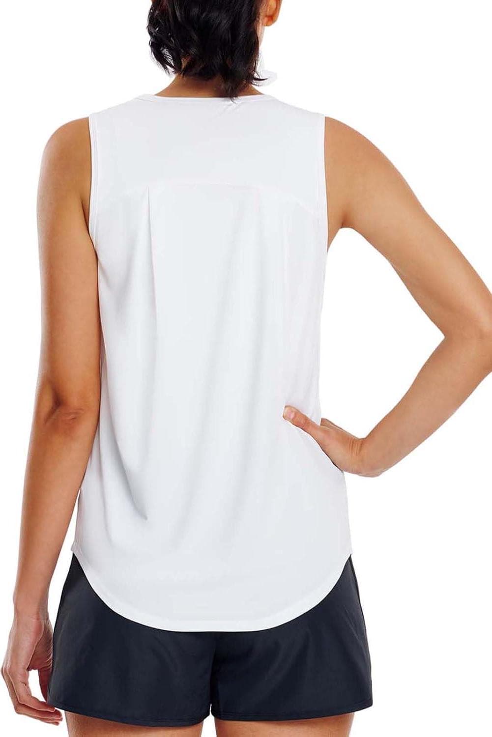 Seamaid Women’s Workout Tank Tops Sleeveless Athletic Running Shirts Loose Fit for Active Shirts Sports Exercise